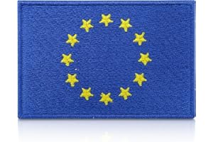 FINALLY HOME Toppa con retro per bandiera europea, con bandiera europea