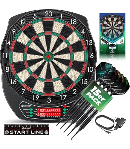 Bersaglio Elettronico Per Freccette - Con 3 Freccette E 12 Testine, Display LCD, Per 1-8 Giocatori