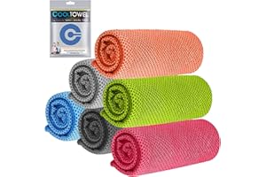 APOLLOPTIMUM Cooling Towels for Neck, 6 Pack Quick Drying Towel, Cool as Ice, Soft Breathable Ice Towel for Gym, Yoga, Golf, Running, Camping, Workout, and More Activities