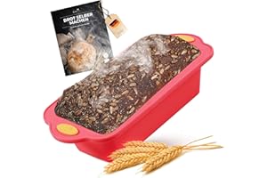 Coradoma Silikonowa forma do pieczenia, prostokątna, w zestawie z przepisem, forma silikonowa do pieczenia chleba, 1000 g, zestaw do pieczenia chleba, tortownica, ciasto, forma do chleba i ciasta