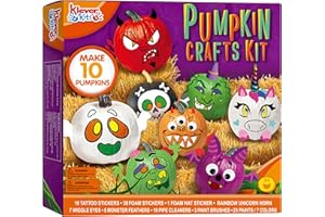 Klever Kits Halloween Arts and Craft Pumpkin Painting Kit, Party Favors for Kids, Halloween Pumpkin Decorating for Party Supplies, DIY Coloring Activities School Games