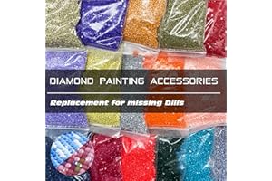 CARSILERS Broderie Diamant Perles 3765 Rondes,Accessoires de Diamond Painting Rechange pour Forets Manquants,3500 pièces