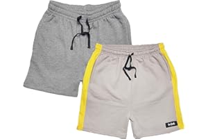 Bahob® 2 Pack Boys Shorts Kids Fleece Short Summer Shorts Elasticated Waistband Jogger Shorts 3-14 Years