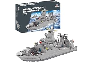 APOSTROPHE GAMES Navy Cacciatorpediniere Building Block Set - 528 Pezzi - Destroyer Ship