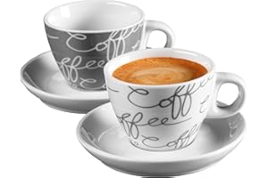 Ritzenhoff & Breker Set da caffè Cornello, 4 pezzi, grigio, 80 ml