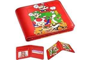 Koecya Wallet for Boys Wallets for Girls Kids Teens Leather Wallet Cute Kawaii Cartoon Aesthetic Character Design Fun Purse Credit ID Card Slim Thin Bi-fold Small Coin Pouches Minimalist,Maro