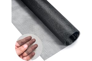 GENERISCH OVISEEN Moustiquaire en Fibre de Verre Ignifuge 120 x 250 CM Écran de Toile Moustiquaire Respirant, Noir Moustiquaire en Gaze pour Porte Fenêtre Baie Vitrée Terrasse