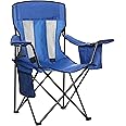Amazon Basics Mesh Folding Outdoor Camping Chair With Bag - 34 x 20 x 36 Inches, Blue