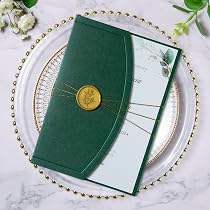 PONATIA Hochzeitseinladungen Mit Umschlägen – Silber-glitzernd, 12,7x17,8 Cm, 20 Stück + Bänder