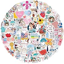 Ensemble D'autocollants Pour La Journée Des Infirmières | Vecteur Premium