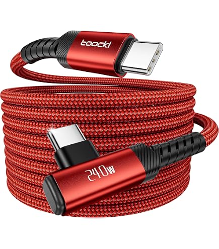 Audio Pirates Câble USB-C 4.0 Coudé 240W - 40 Gbit/s, 2500 Mo/s - Charge Rapide Et Données Pour Ordinateur Portable, Smartphone