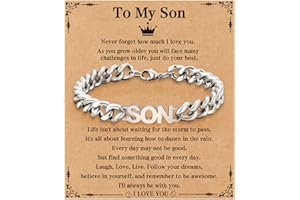 Aretas Mens Bracelet Gifts for Dad Daddy Papa Son Men Boys Him Father Day Birthday Cuban Chain Bracelet Jewellery Gifts from Daughter Son