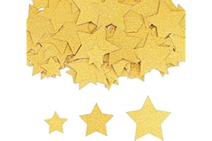 GoldRock Sterne Konfetti Gold Streudeko Weihnachten Groß 2-4cm, 100 Stk Glitzer Sterne Deko, Stern Weihnachten Tischdeko, Sterne Basteln für Hochzeit, Geburtstag, Weihnachtsdeko,Tischdeko Weihnachten