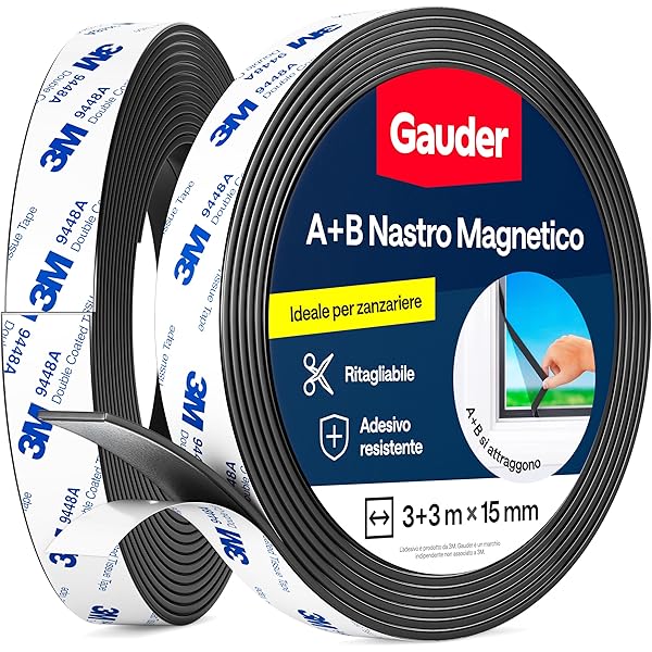 Nastro Magnetico Autoadesivo 3m X 20mm | Strisce Magnetiche Forti Per Fai Da Te E Ufficio - Foto 9