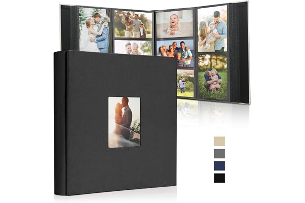 DazSpirit Album photo de 15,2 x 10,2 cm, 1000 pochettes, couverture en lin personnalisable, capacité extra large, contient des images horizontales et verticales, 10 x 15 cm, idéal pour les livres