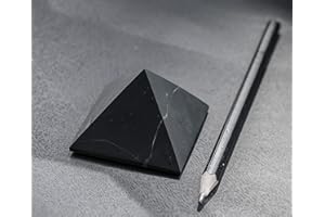 N&D STORE Unpolished Shungite Power Pyramid 5 cm (2inch) stone crystal mineral Russia