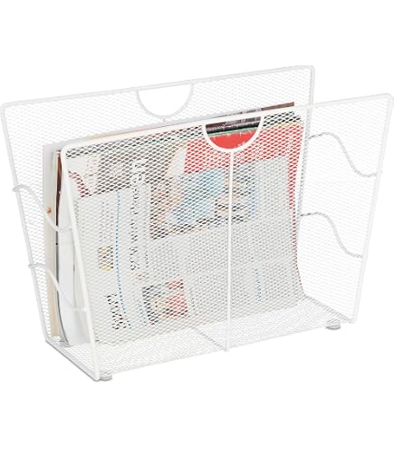 Portariviste Zeller 17700 In Rete Metallica - 27,5x9x35 Cm Argento