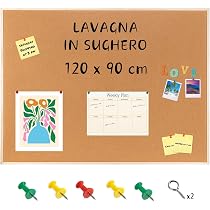 Navaris Lavagna Sughero 60x45cm - Pannello Sughero - Bacheca Sughero
