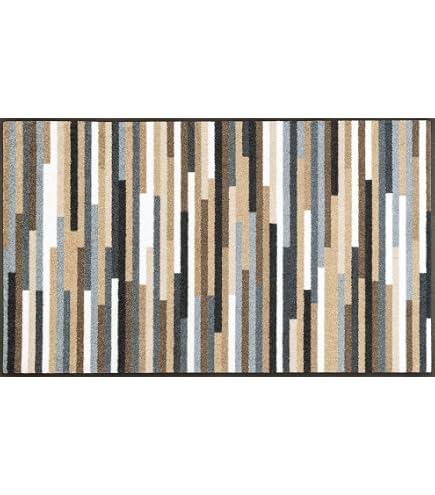 Wash+Dry tappeto Design Linestreet 40x60cm, adatto per interni ed esterni, lavabile, grigio