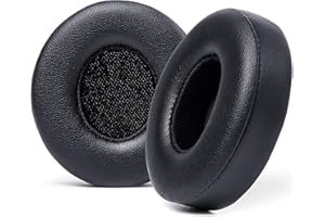 WC Extra Thick Replacement Earpads for Beats Solo 2 & 3 by Wicked Cushions - Ear Pads for Beats Solo 2 & 3 Wireless ON-Ear Headphones - Soft Leather, Luxury Memory Foam, Strong Adhesive | Black
