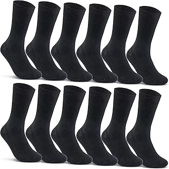 Calze Senza Elastico Per Diabetici - 3 Paia Extra Larghe, Antiscivolo, 90% Cotone