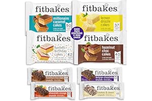 FIT BAKES Fitbakes Low Sugar Cakes & Low Calorie Snack Bars, Selection of 8 Diet Treats, Keto Snacks, Keto Cake, Low Carb Snack, Diabetic Cake, Diabetic Food, Chocolate Diabetic Treat, Healthy Snack, Keto Food