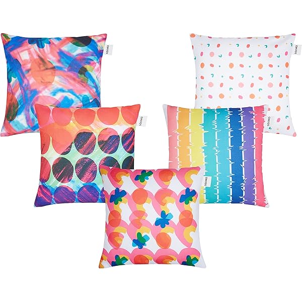 Buy Hastvikas Premium Decorative Cushion Cover 16 Inch X 16 Inch | 100% Handmade Patchwork Design | Handcrafted Kambhari Art (Yellow, 18 X 18 Inch) Online At Low Prices In India 5 thumbnail image