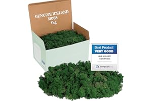 Mia Milano Mousse Naturelle décorative, pour Les crèche et Le Bricolage, en Plaque, réutilisable (Vert foncé, 1kg)