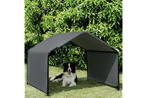 Beimo Abri d'extérieur pour Chiens de Grande et Moyenne Taille, 1,2 x 1,2 x 0,9 m - Auvent d'extérieur pour Chats, cochons, bétail avec Toit imperméable et Clous de Sol