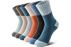 Anlisim Merino Wandersocken Kinder Jungen Mädchen Wolle Socken Warme Sportsocken Dicke Thermosocken Trekking Wintersocken Socken Kinder Socken Kinder 6 Paare