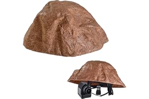 GARTENDEK Roche Pour Cacher Regard Fosse Septique Au Jardin - Camoufler Couvercle De Filtre Bassin, Micro Station - Camouflage Puisard Surface de recouvrement Ø 75cm L-02 rouge