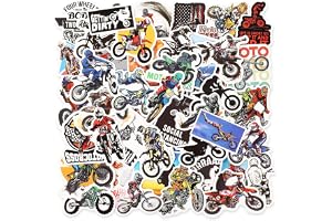 50st Motocross Dirt Bike Stickers, Vattentät Motorcykeldekaler för Barn Dirt Bike Dekaler Motocrossdekaler för Vattenflaskor