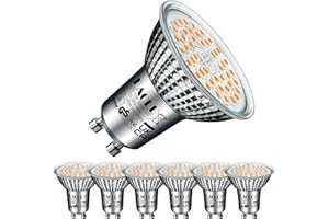 ‎EACLL EACLL GU10 LED Warmweiss 10W Ersetzt 140W Halogen Leuchtmittel, 6er-Pack. 1050 Lumen 3000K Birnen, AC 230V Flimmerfrei Strahler, Abstrahlwinkel 120 Grad Spot, Nicht Dimmbar Reflektorlampen