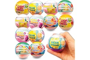 Lavatelli Lot de 12 jouets anti-stress, cadeaux fins de fête d'anniversaire pour enfants, surpese en capsule 6,5 cm, assortiment mixte toujours différent, jeux, gadgets, pensées et idée cadeau garcon