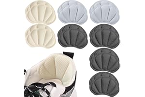 Mauepersu 8 Paar Unsichtbare Fersenpolster gegen Rutschen & Blasen, DERMATEST SEHR GUT, Atmungsaktiver Fersenschutz aus Memory Foam, Schuheinlagen für zu große Schuhe, Hautfreundliche Fersenkissen