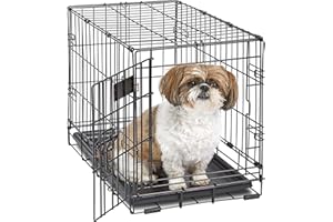 MidWest Homes for Pets Modèle 1522 Cage pour chiens iCrate 58,42 cm, modèle amélioré, une porte, Noir