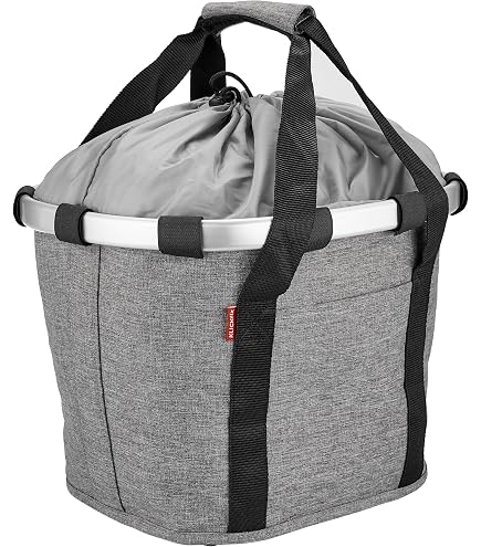 KLICKfix 0309MA Oval S Bikebasket – Leichte Lenkertasche Für Fahrräder, 12 Liter, Schwarz