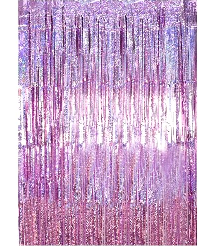 Rideau Métallique Tinsel Argent Torytoe - 5x2m - Décoration Fête Brillante - Pour Anniversaire, Mariage, Photo
