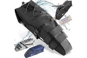 SEVENRIVERS® - Bikepacking Satteltasche [Neuheit 2024] 100% Wasserdicht | Fahrradtasche für Sattel m. extra festem Halt | Bik