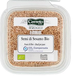 Semi di Sesamo Cerreto Bio - in vaschetta salva freschezza da 175g - Senza glutine - Fonte di proteine - Fonte di fibre - Biologici - Vegan