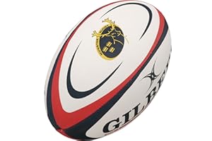 Gilbert Munster Offiziell Replikat Rugby Ball - Weiß/Rot