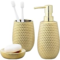Ensemble D'accessoires De Salle De Bain, 8 Pièces De Salle De Bain, Accessoires De Salle De Bain Blancs, Poubelle De Salle De Bain Et Brosse WC Comprenant Un Porte-brosse à Dents, Un