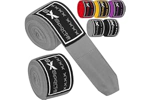 8XSPORTS MOVE ON 8Xsports Boxing Hand Wraps Inner Gloves for Boxing Wraps set - 4.5m Elasticated Thumb Loop Bandages Men Women Under Mitts Boxing Wrist Wraps Protection, Muay Thai MMA Kickboxing