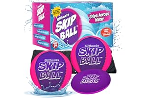 ACTIV LIFE Ultimate Skip Ball Fun Lake Toys & Beach Gear Stuff - Cool Swimming Pool Accessories for Outside Games - Best for Kids Ages 7-8 & 8-12 to Toss, Catch & Skipping - Gifts for Tweens & Teens