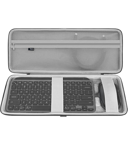 Lebakort Harde draagtas compatibel met Logitech MX Keys Mini Minimalistisch verlicht toetsenbord (grafiet hoes Lebakort Harde draagtas compatibel met Logitech MX Keys Mini Minimalistisch verlicht toetsenbord (grafiet hoes