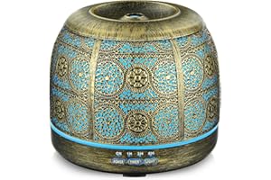 SALKING 500ml Humidificador Ultrasónico, Difusor de Aceites Esenciales con LED de 7 Colores y 4 Temporizador, Silencioso, para Dormitorios Oficina