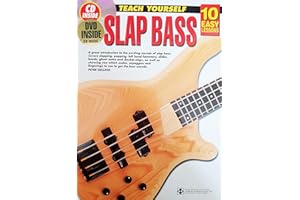 PUREMYSTIC Learn How To Play Guitar - Slap Bass - Electric Bass Guitar - Music Tutor Teach Yourself Lessons Book with CD & DVD - F2
