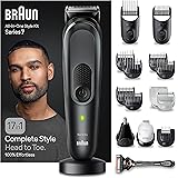 Braun Recortadora de Barba Series 7 Máquina Cortar Pelo, Cortapelos Hombre, Depiladora Corporal para Cara, Pelo, Orejas, Nari