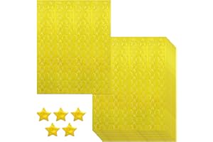 HEBAYY 1056 Stk. sternförmige Folienetiketten/-aufkleber in Gold-Metallic (jeweils 1 cm Durchmesser)