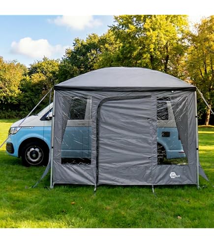 dwt Schlafzelt-Set für Buszelt Pegasus (2 STK.) 140x210cm (BxT) Schlafkabine für 4 Personen Zubehör für Busvorzelt Sport & Freizeit